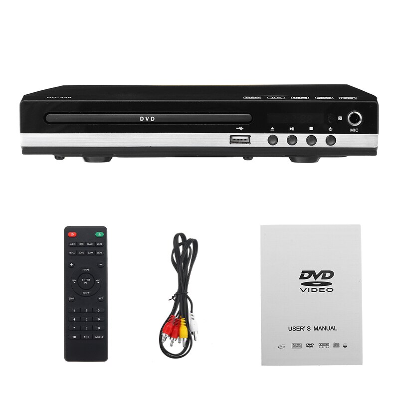 Full HD 1080P Home DVD Player Multimedia Digital TV Disc Player Support DVD CD MP3 MP4 RW VCD: Gold