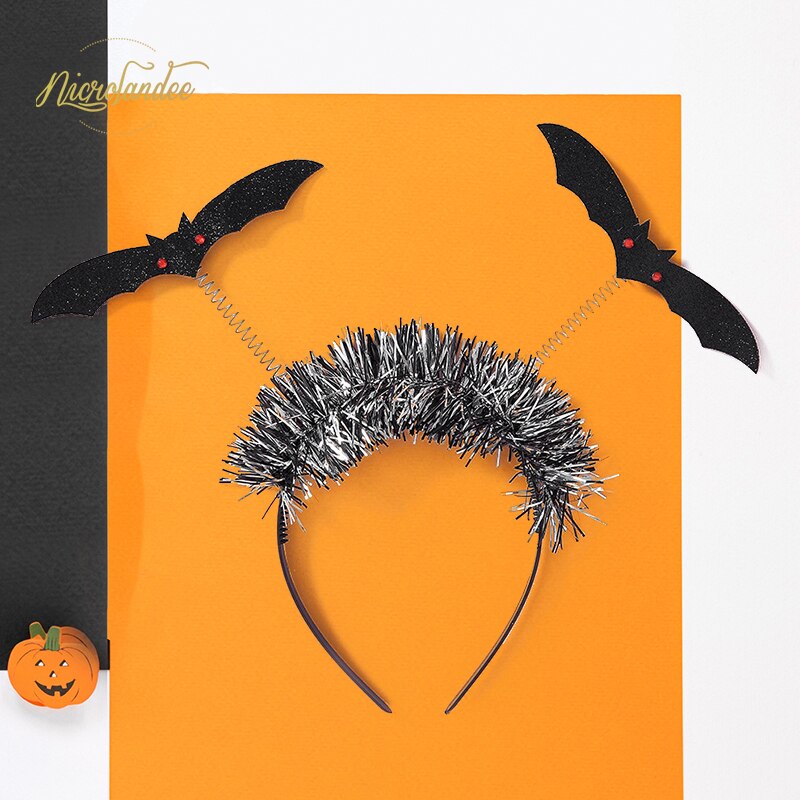 Nicrolandee kul halloween filt pannband många teman maskerad festival hår tillbehör för halloween cosplay fest