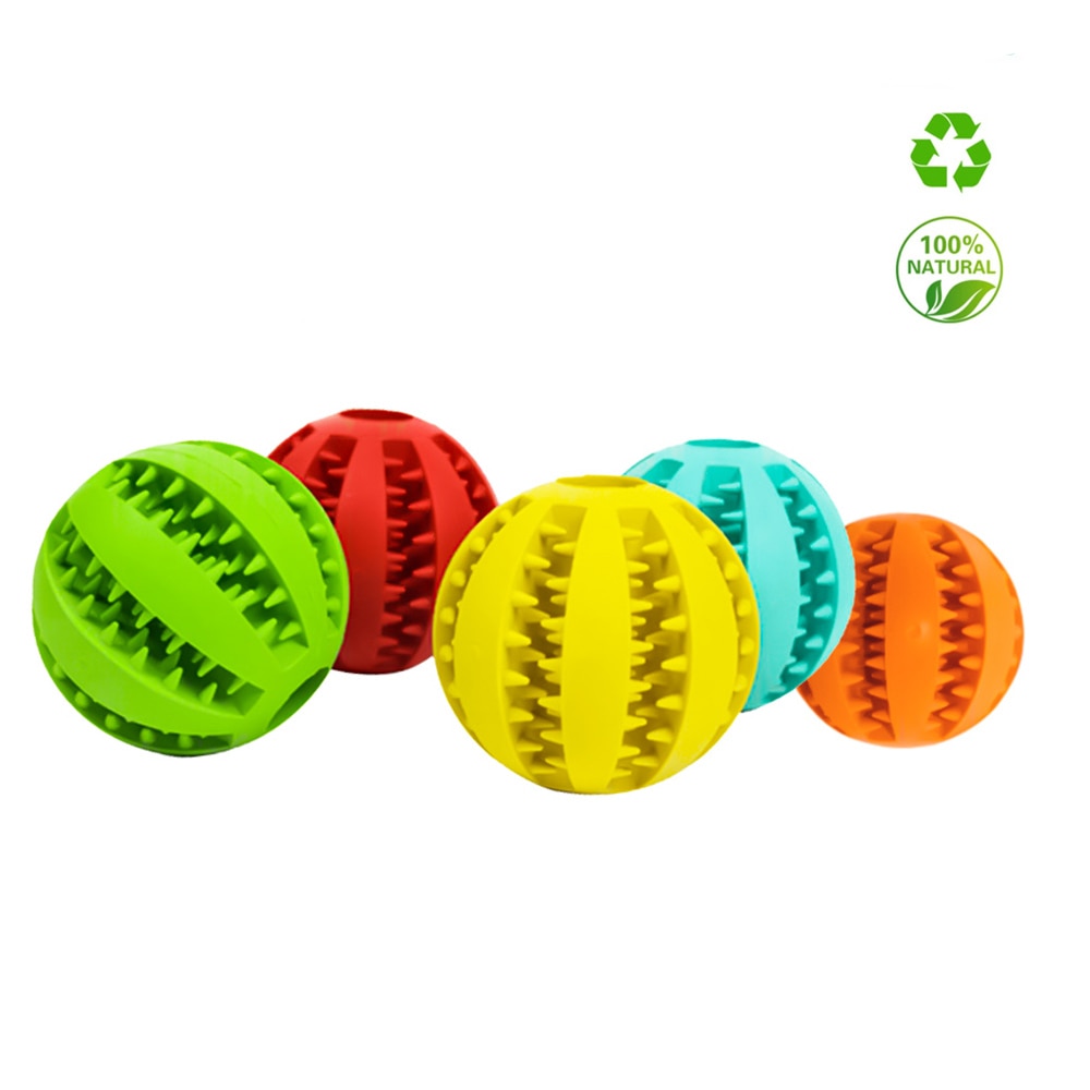 Puppy Toys Tooth Cleaning Spike Ball Food Dispenser Ball Dog Toys Rubber Bite Resistant Pet Toy For Dog Accessories Pitbull