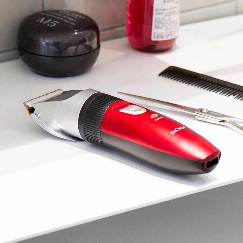 Enchen Mannen Kids Tondeuse Kapper Professionele Cordless Clipper Usb Snelle Lading Kapsel Machine Keramische Blade Baard Trimmer