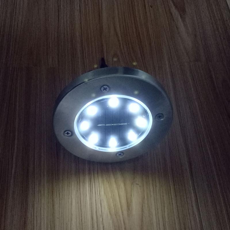 Viileä/lämmin valkoinen 8 led aurinkovoimalla haudattu valo maavalaisin ulkopolku tapa puutarha terassi maanalaiset lamput