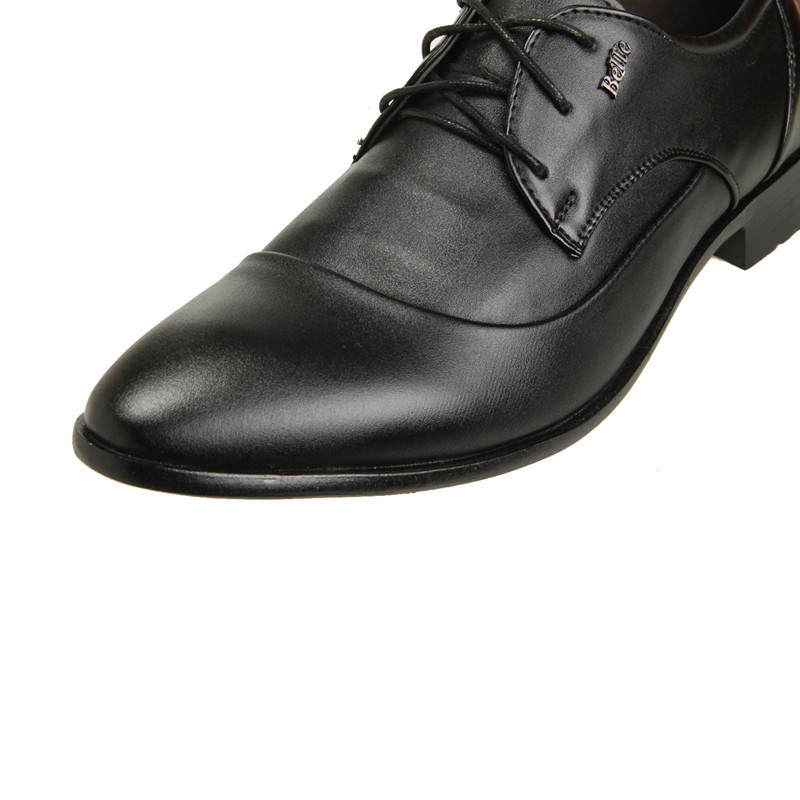 Läder oxford herr lägenheter skor casual brittisk stil män oxfords märke klänning skor för män
