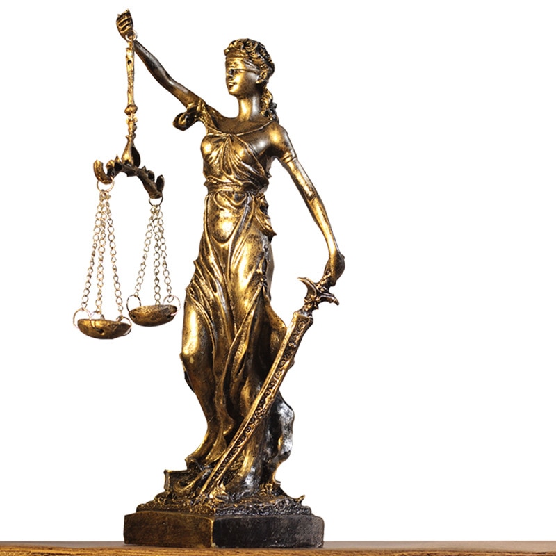Deusa da justiça grega estátua/anjos justos resina escultura, pessoas ornamentos, acessórios de decoração para casa do vintage, artesanato de escritório