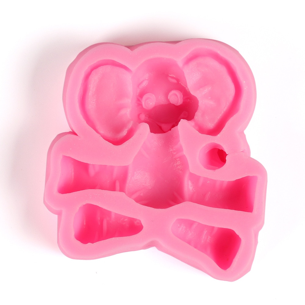 1PC 3D Animal Elephant Silicone Mold Fondant Sugarcraf Mold Cake Decorating Tools Chocolate Candy Gumpaste Soap Resin Clay Mould