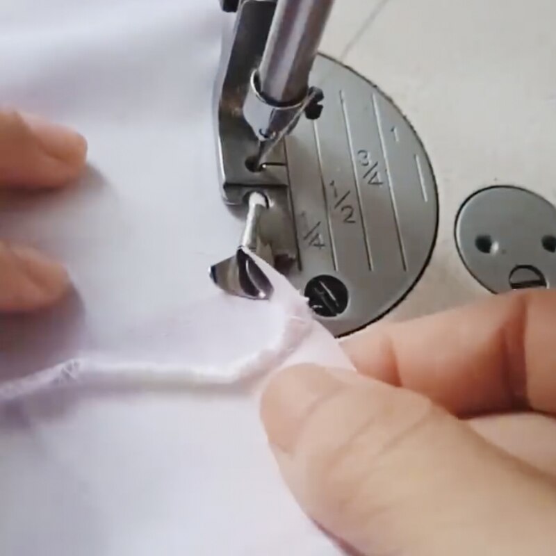 Industrail-pies de dobladillo para máquina de coser, para tela fina, gasa, seda, dobladillo de la falda
