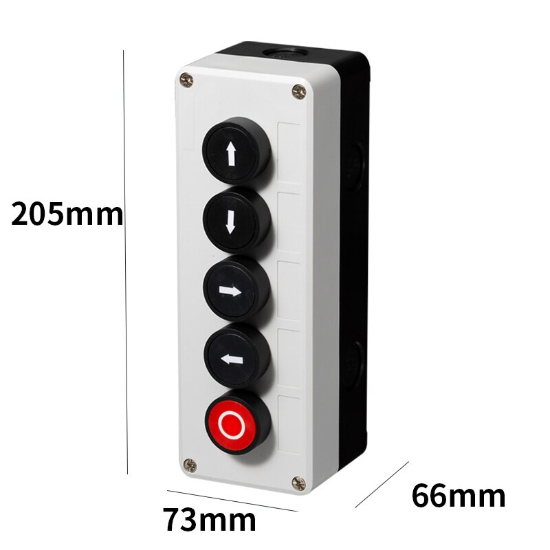 Met Pijl Symbool, Start Stop Zelfsluitende Waterdichte Schakelaar Noodstop Industriële Houvast Control Box: BOX -10