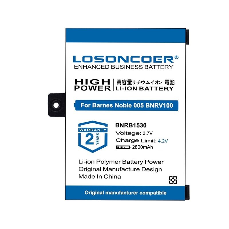 2800mAh Battery BNRB1530,BNRB454261,BNRZ1000 For Barnes Noble 005,BNRV100,BNRZ100,nook,NOOK Classic pocket book BNRB45426101
