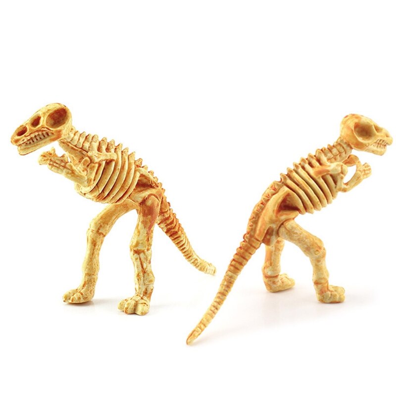 12Pcs Realistic Dinosaur Skeleton Mini Figurine Model Animal Replica Table Cake Topper Room Decor Boutique Collection H055