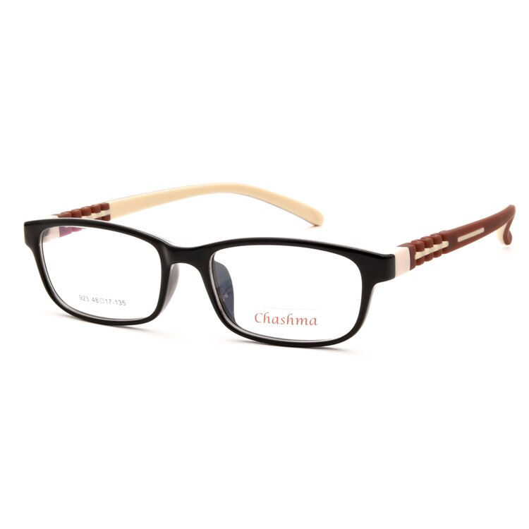 Chashma Brand Kids 10 11 12 Years Old Teens Girl Eyeglass Boy Glasses TR 90 Rubber Frames Prescrpiton Eyeglasses Frame Child 48: Black with Coffee