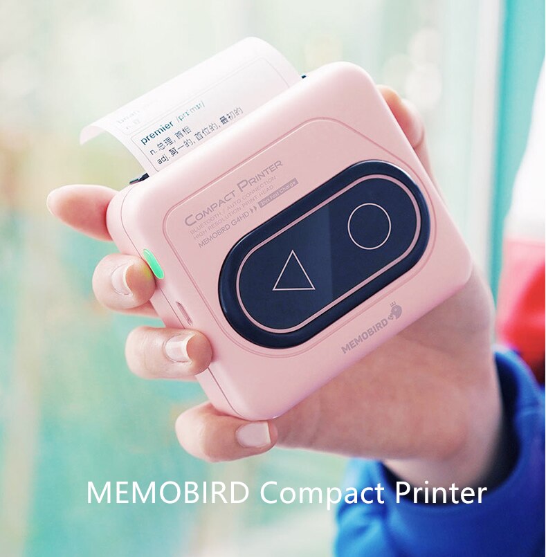 MEMOBIRD G4 impresora fotográfica térmica manual portátil Mini Pinter DPI 300 con impresora de Color de carga USB para tareas de oficina niños