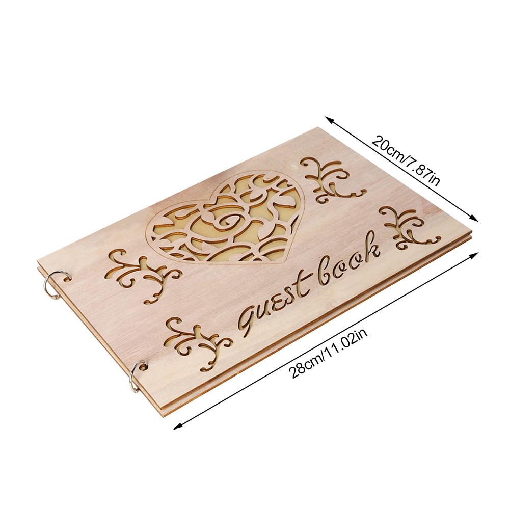 Diy Bruiloft Gast Boek Planner Bruiloft Houten Organizer Perfect Ambachten Voor Wedding Party Benodigdheden Handtekening Boek Teken