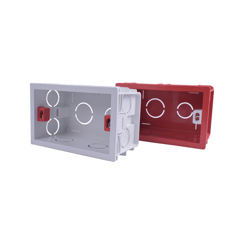 Caja inferior de instalación de enchufe de interruptor de pared americano tipo 118, caja oculta, caja inferior ignífuga, caja de conexiones