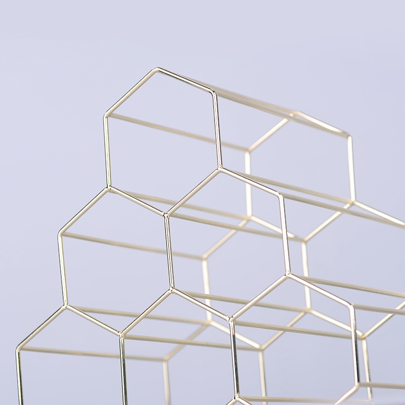 Geometrinen 6 ristikkoa viinihylly viinihylly metalli rypäle viiniteline viini viski näyttö hylly baari viinikaappi viininäyttö