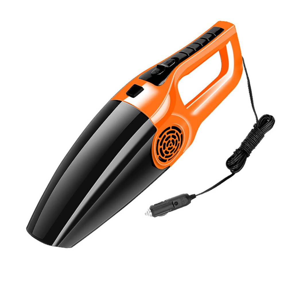 120W Auto Car Vacuum Cleaner High Wet And Dry Suction Dual-use Vacum Handheld Cleaner 12V Mini Car Vacuum Cleaner 5M: Orange