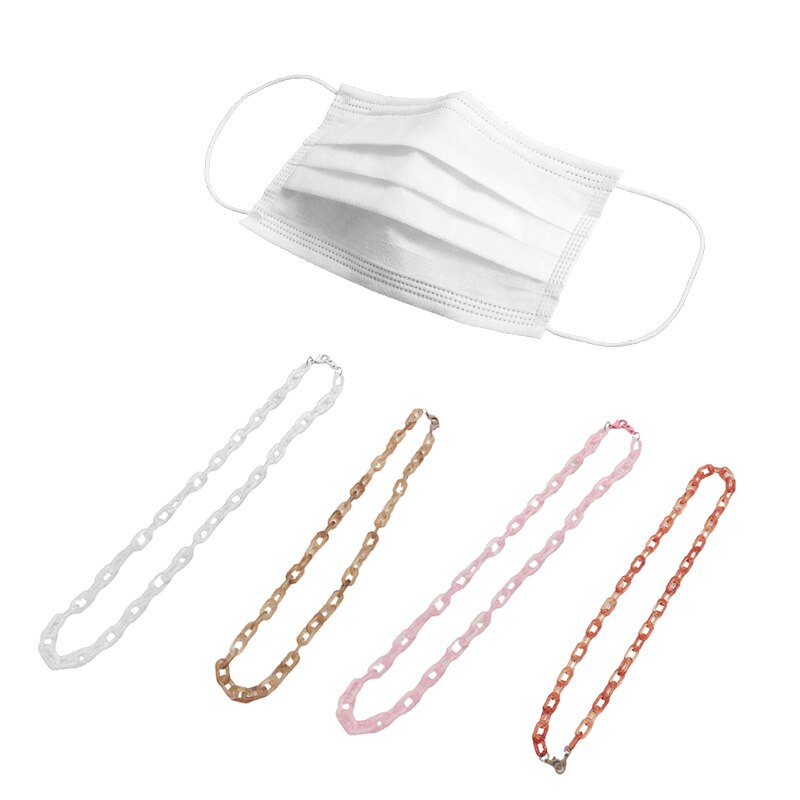 Cadena acrílica para mascarilla facial, cadena para gafas, correas para gafas de sol, cordones para mascarilla, soporte para cuello para hombre y mujer