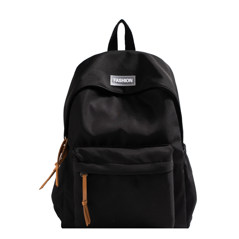 Kawaii grande capacidade all-match mochila versão coreana saco de armazenamento simples de volta às aulas material de escritório bonito papelaria: Preto