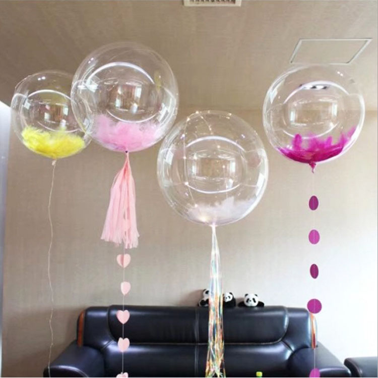 12/20/24/36 inch Geen Rimpel Bobo Transparant Clear Ballonnen birthday party Bruiloft Decoratie DIY ballon helium Opblaasbare