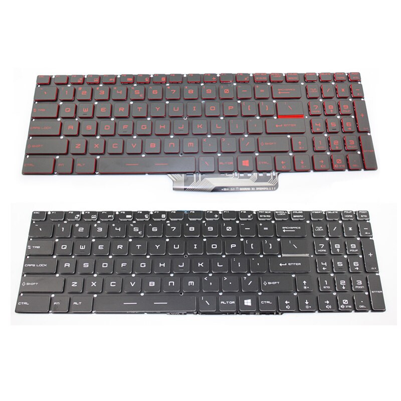 ! Teclado para ordenador portátil con cristales RGB y retroiluminación, teclado colorido para MSI GT62 GE62 GE72 GS60 GS70 GL62 GL72 GP62 GT72S GP72 GL63 US