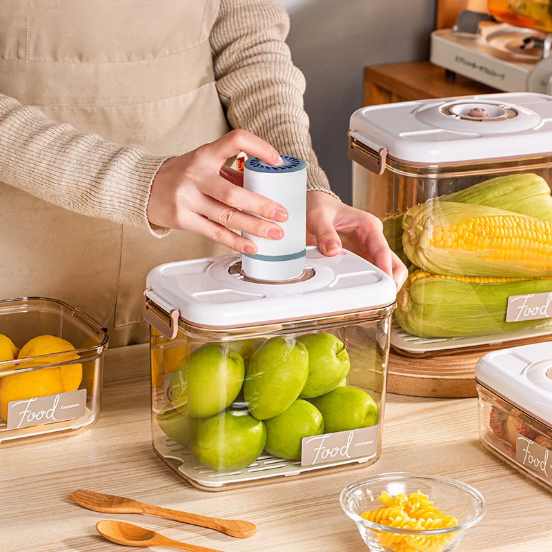 Lebensmittel-Vakuum-Aufbewahrungsbox, frischhaltender, versiegelter Kanister, großes FassungsvermöGen, Lebensmittel-Organizer, Spender für sterben Küche, Aufbewahrungsbox