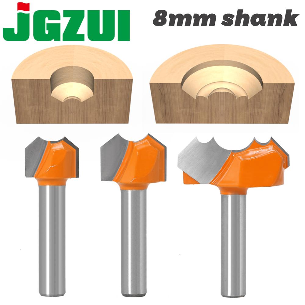 8mm Shank Grade Double Arc Dragon Ball Bit Round Over Router Bits For Wood Woodworking Engraving Cutter