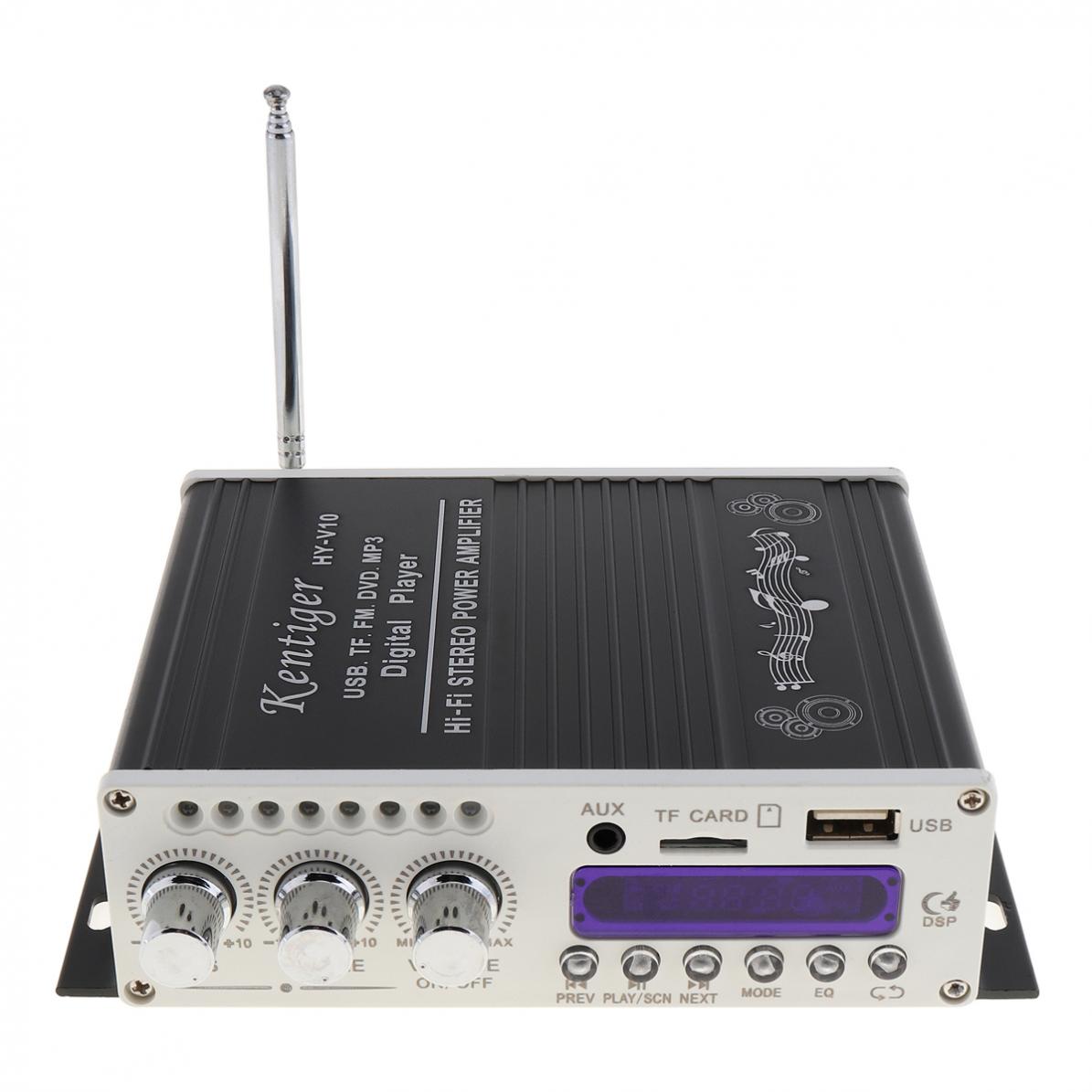 Car Amplifiers 20W x 2 2CH HI-FI Car Audio Power Amplifier FM Radio Player Support SD / USB / DVD / MP3 Input