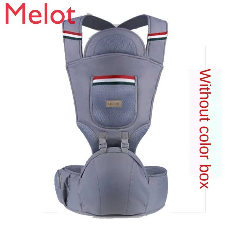 Porte-bébé multifonctionnel de luxe à la , casquette coupe-vent respirante, tabouret croisé à l'arrière pour bébé avec rangement