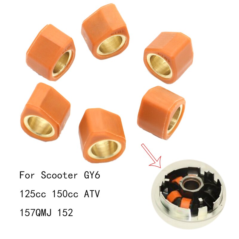 Deslizadores de variador de 12g/14g, rodillos polígonos de rendimiento para Scooter ATV GY6 125 150 152QMI 157QMJ 11G 12G 14G 18x14mm