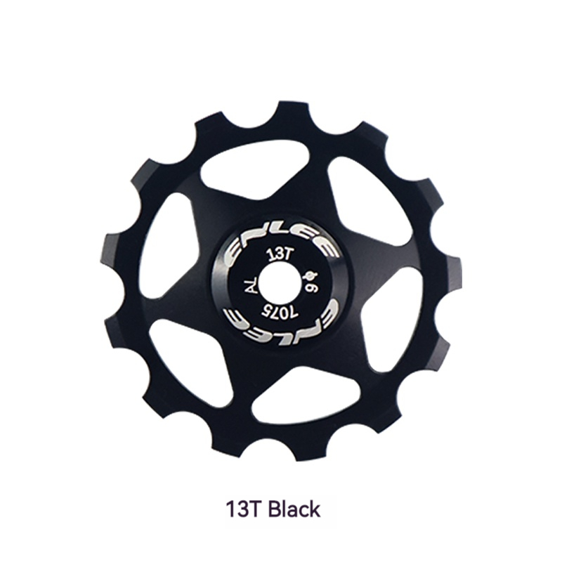 ENLEE Fahrrad Aluminium Legierung führen Rad Rolle Schaltwerk 11T 13T führen MTB Keramik Lagerbier Jockey Rad Für 4/5/6MM: Grün