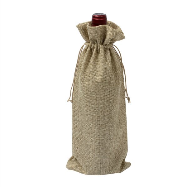Jute Wijn Zakken rode wijn Fles Covers Champagne Pouch jute Verpakking Zak Bruiloft Verjaardagsfeestje Decoratie Wijn Zakken