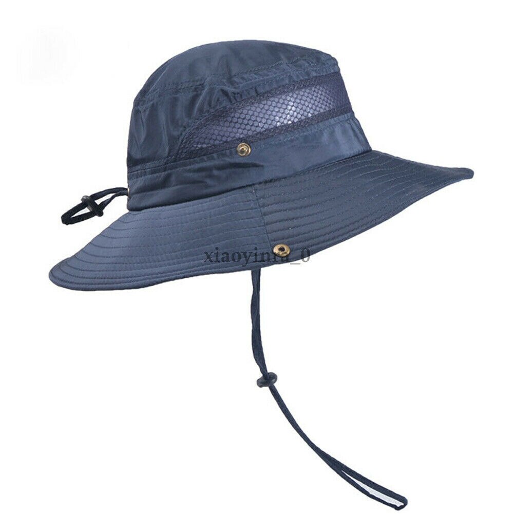 Men Women Arctic Breathable Hat Heatstroke UV Protection Sunshade Cooling Caps: Navy