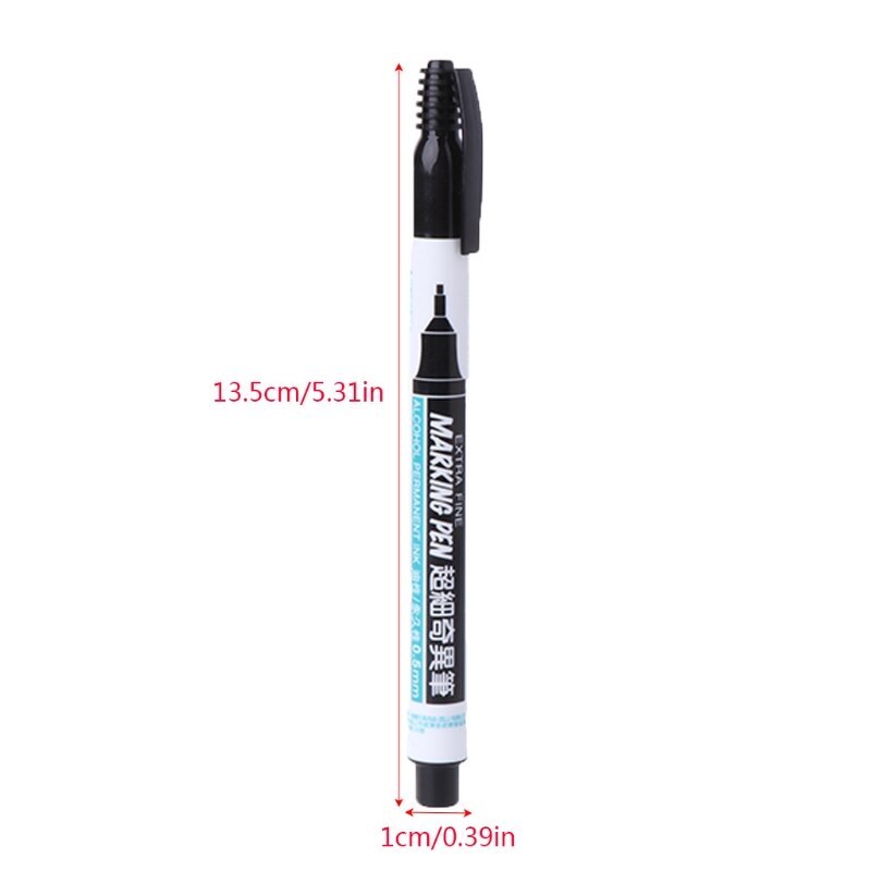 0.5 mm Marker Pen Extra Fine Alcohol Base Ink Permanent Mark Painting Students R66C
