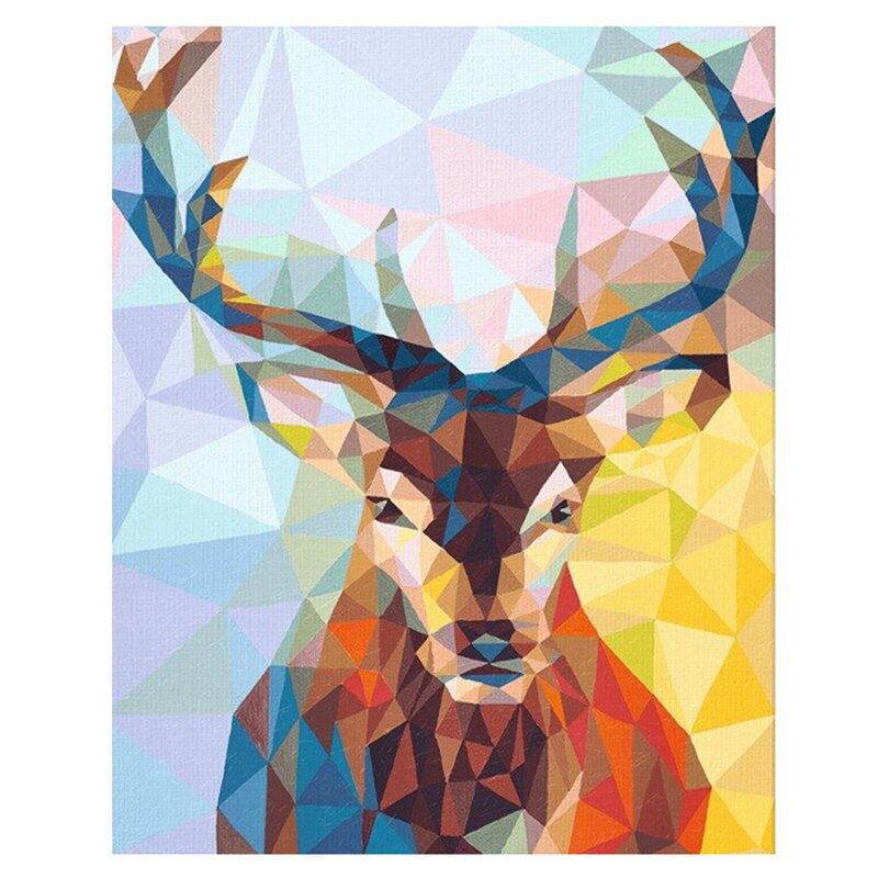 1 conjunto de pintura por números para adulto diy pintura por número kits para crianças iniciantes na tela 16x20 polegada em88: Deer
