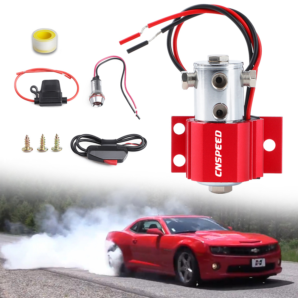 Universal Car Front Brake Line Lock Kit Heavy Duty Type Roll Control Hill Holder Kit Hydraulic Park Lock Bracket Switch: Red