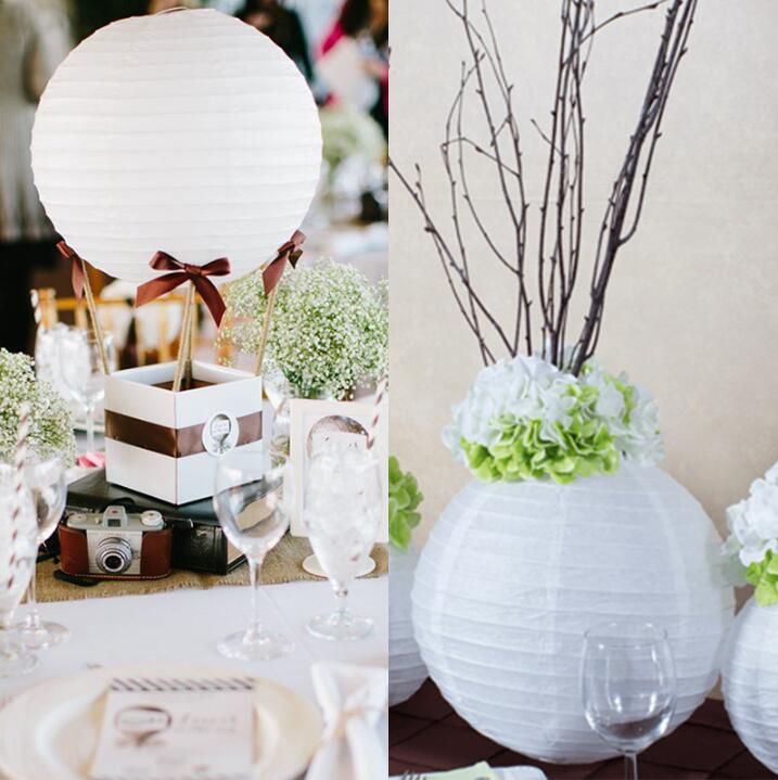 Lâmpada de papel lanterna de papel chinesa, 20 tamanhos (6 &quot;, 15&quot;-16 &quot;40cm), decoração de casamento, cores brancas para festa, decoração de casamento
