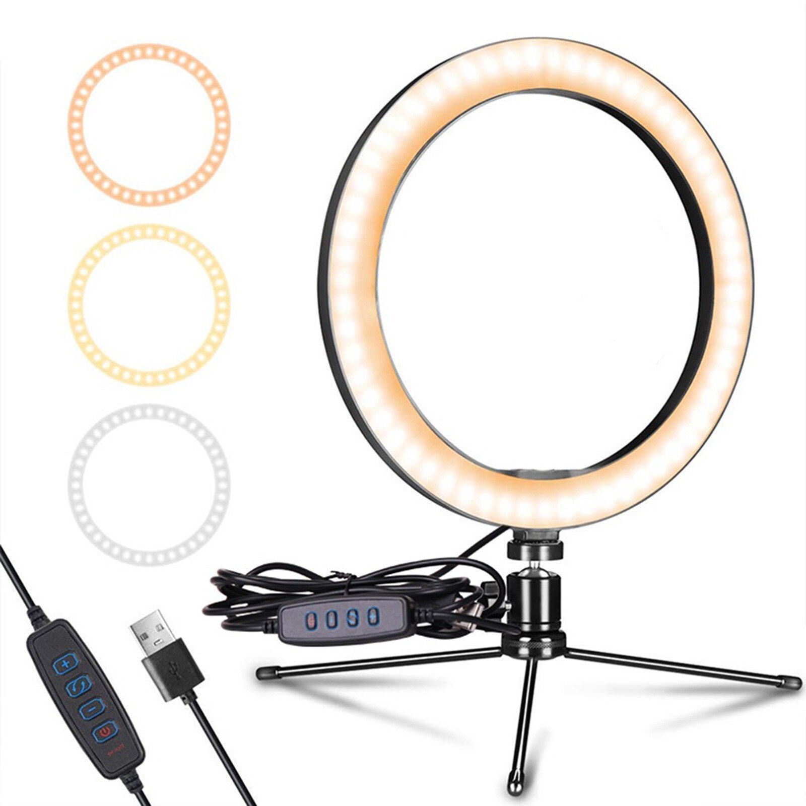 10” Dimmable LED Studio Camera Ring Light Photo Phone Video Light Annular Lamp