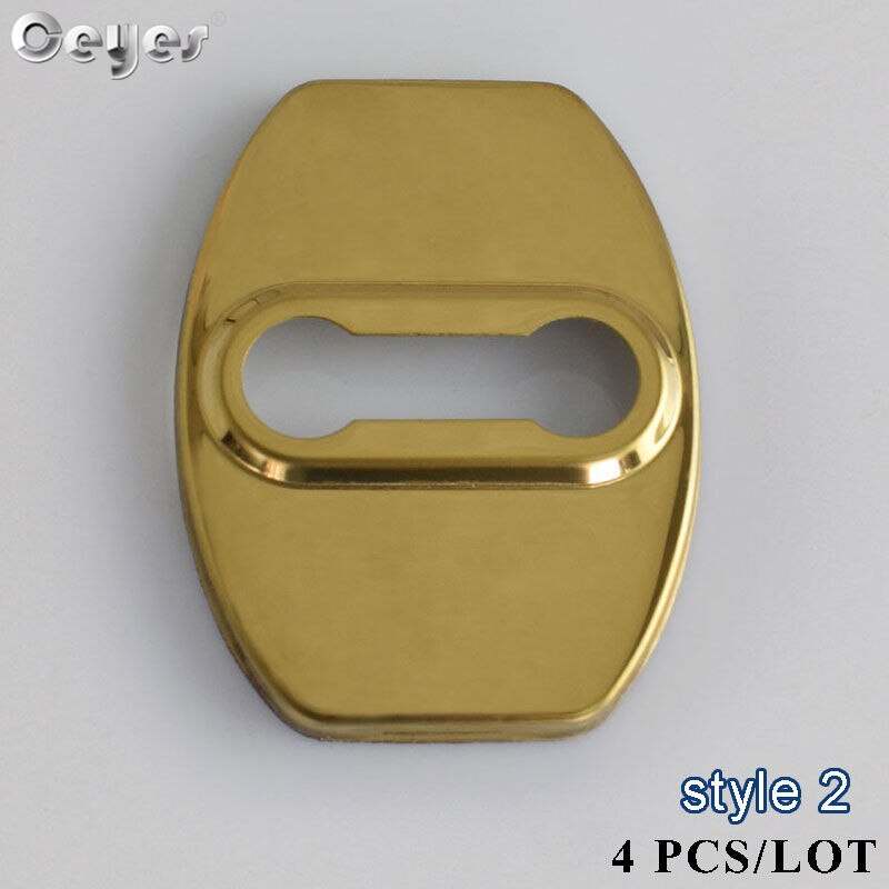 Ceyes bil styling til lexus es er gs ls nx lx gx rx lf-a rc bil tilbehør indvendigt dørlås beskyttende og dekorationsovertræk: Stil 2 guld