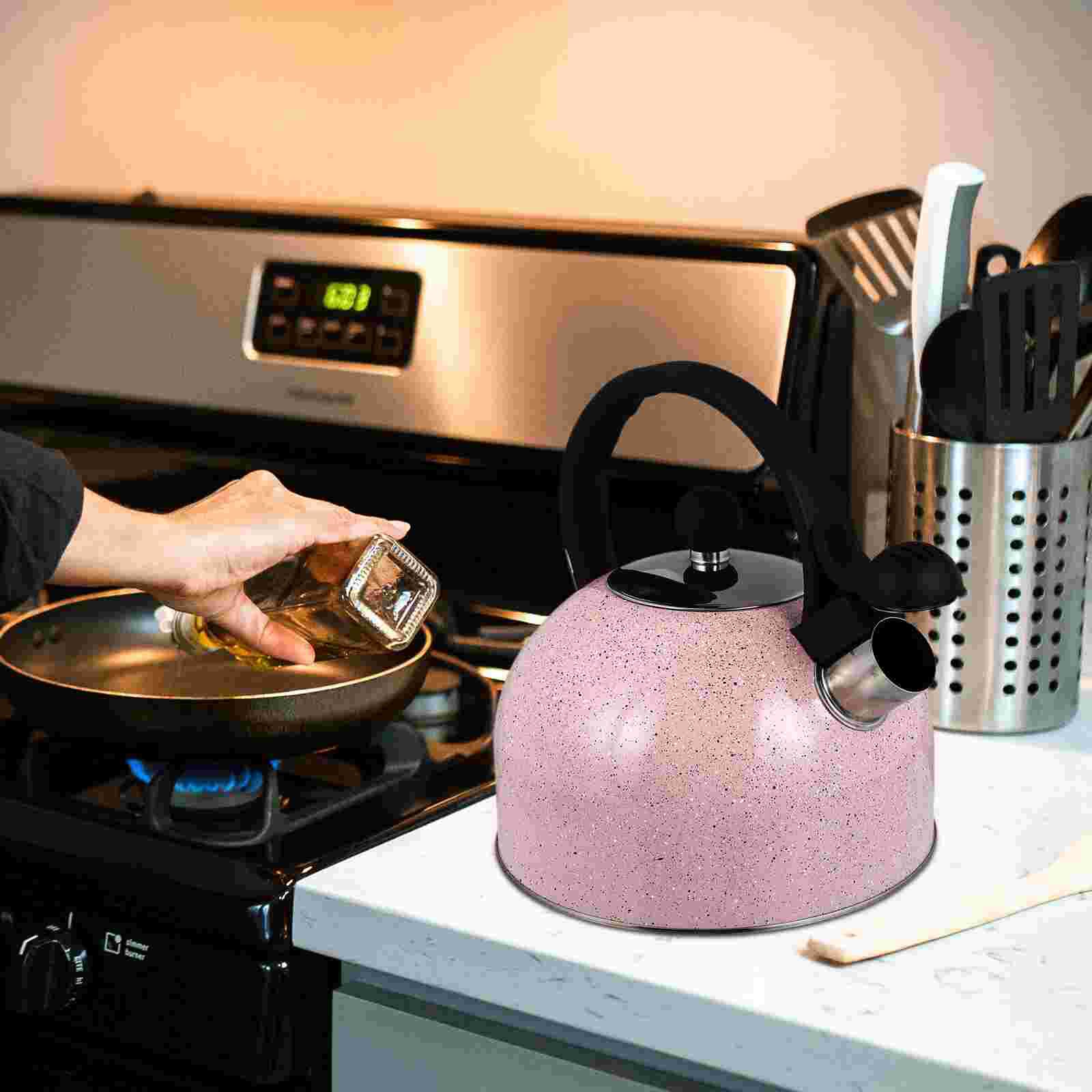 1pc Whistling Kettle 2.5L Stainless Steel Whistle Tea Kettle Water Bottle Tea Pot )