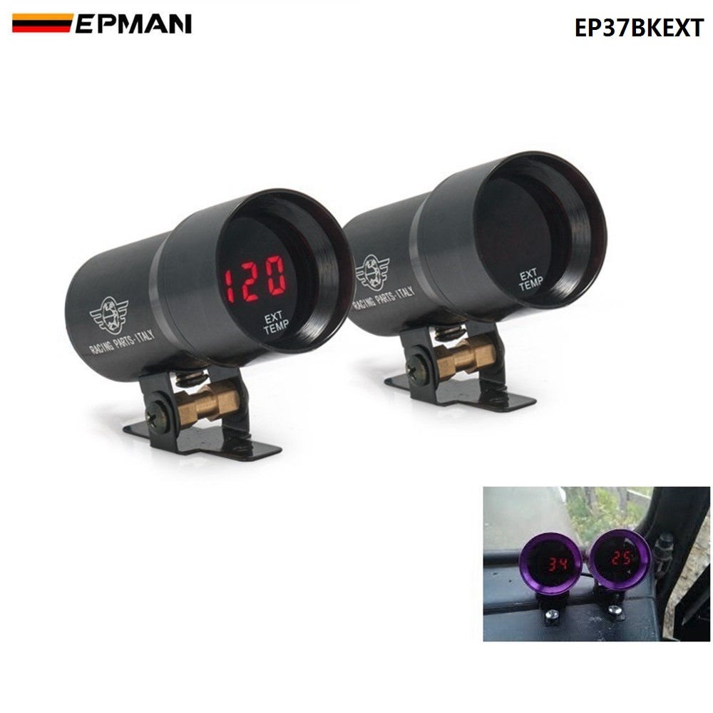 37MM Digital Smoked Lens Exhaust Gas Temperature EGT Gauge Black For TOYOTA SUPRA JZA80 2JZ-GE NA 92-00 EP37BKEXT