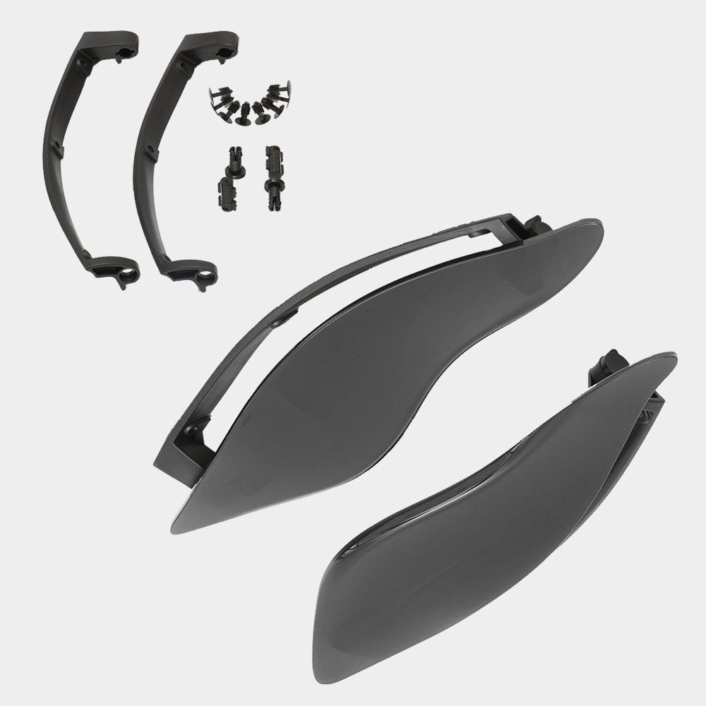 ABS Plastic Adjustable Batwing Fairing Windscreen Side Wings Air Deflectors Upper Fairing Windshield for for Harley Touring