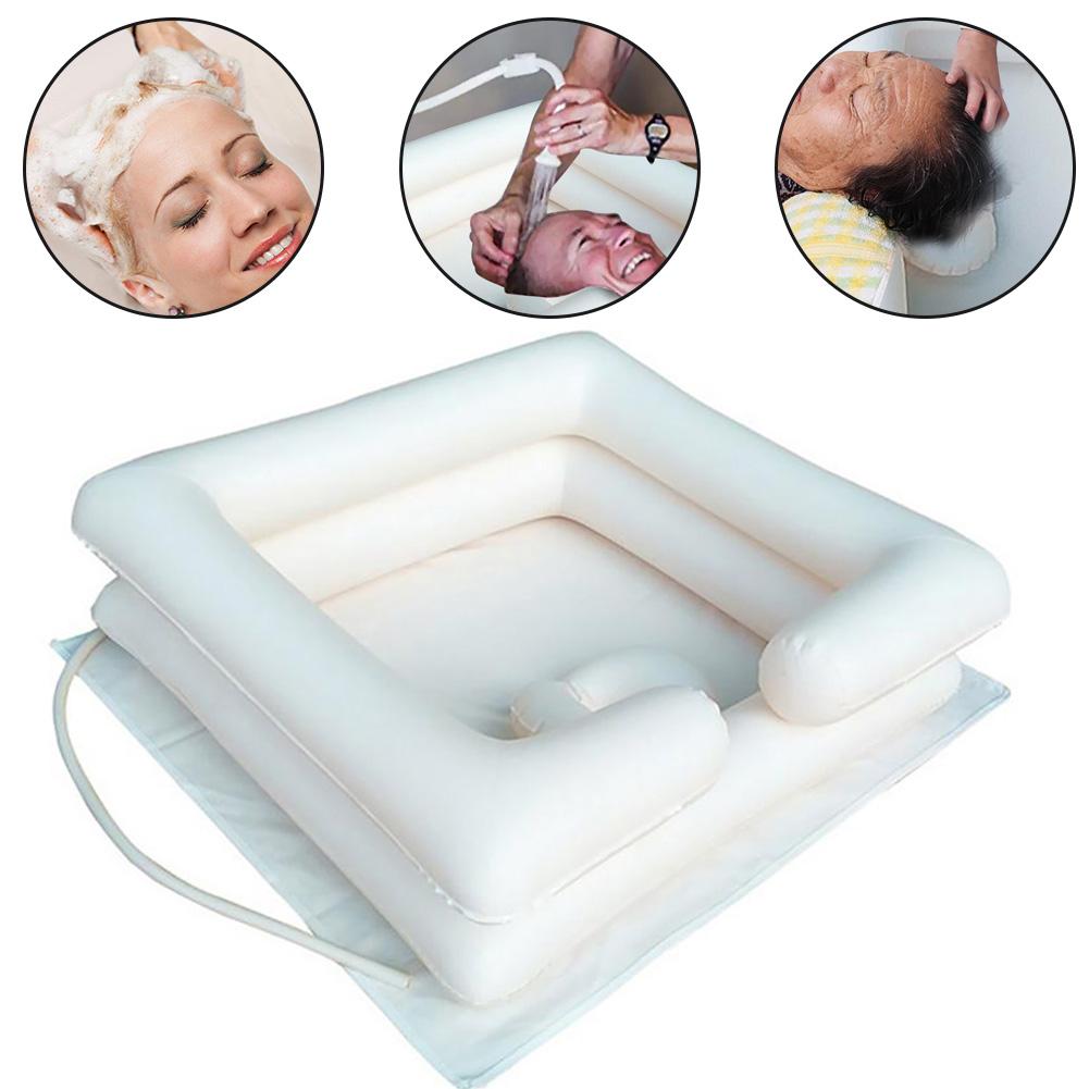 Inflatable Hair Washing Basin Portable PVC Basin Tub Sink Head Washing Basin for Patient Nursing Inflatable Sink Washbasin Tub