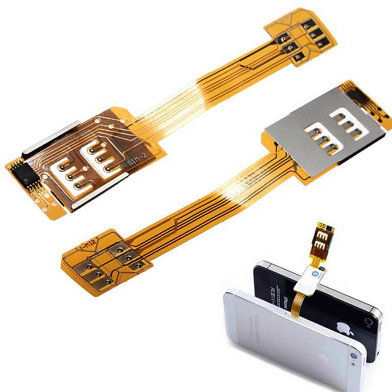 Smartphone simkaartadapter voor iphone 5 5s 5c dual simkaartadapter converter single standby flexkabel lint 1pc