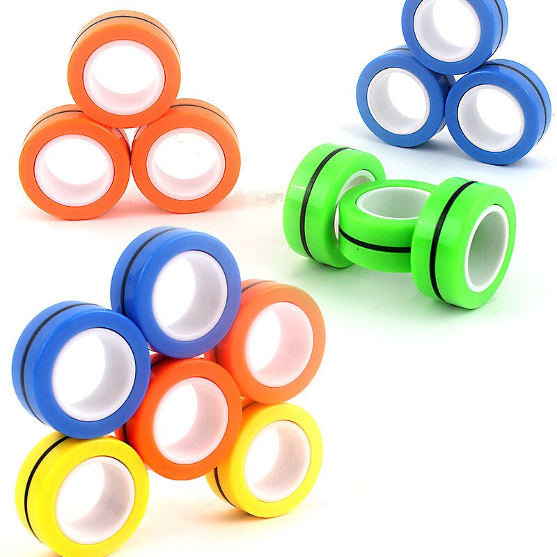 Bracelet magnétique anneau anneaux magnétiques EDC main décompresser jouet anneau magique accessoires outils décompression Relife Fidget Spinner jouets d3