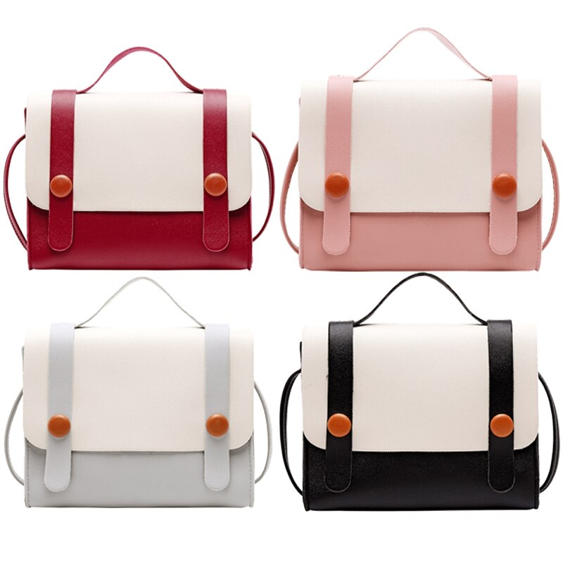 Fräsch och mångsidig crossbody-väska dam handväska och flip axelväska svart
