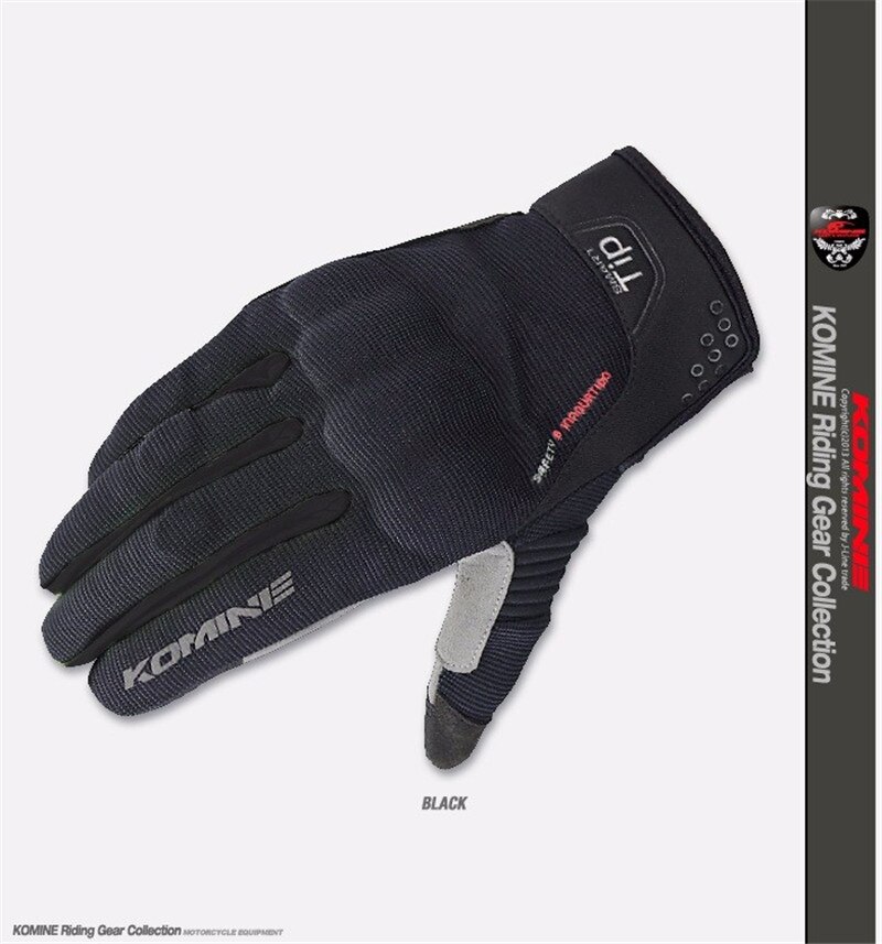 Komine GK-183 Gk 183 3D Beschermen Mesh Touch Screen Handschoen Zwarte Handschoenen Voor Mannen Vrouw Unisex