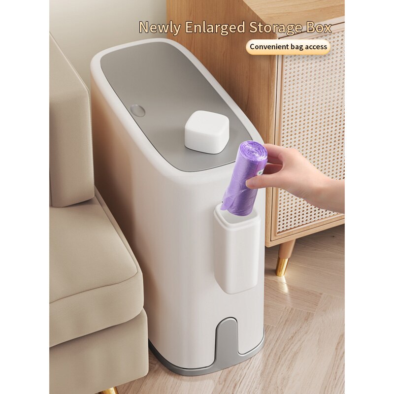 Joybos – poubelle de salle de bain, support de sac poubelle, bac à déchets de recyclage pour seau de cuisine, bac à poussière de Type presse à fissures