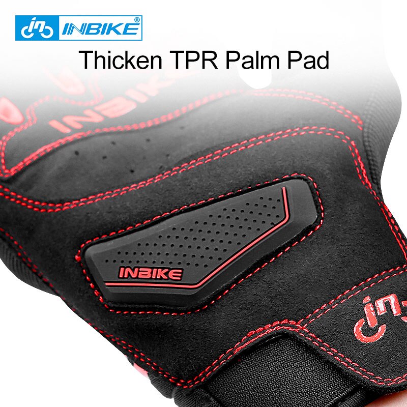 INBIKE-guantes para bicicleta resistentes a golpes, transpirables, para montar en bicicleta de montaña, con pantalla táctil de dedo completo para hombre