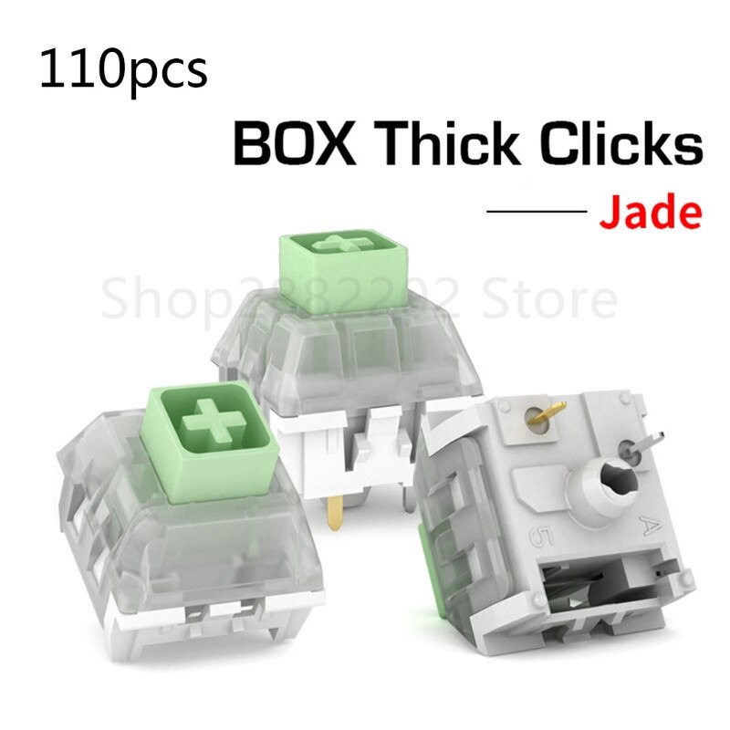 Kailh – interrupteur à 3 broches, étanche ip56, rvb, SMD, bleu marine, Jade, avec bouton épais: Jade-110Pcs
