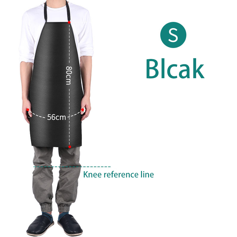 Lederschürze, wasserdicht, ölbeständig, Aquakultur, verlängerte PU-Verdickung, Küche, Kantine, Restaurant, Arbeitsschutz, Haushaltsgerät: Weiß