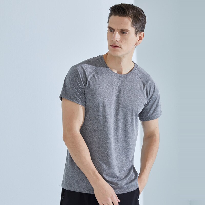Herre T-shirt Fitness Bodybuilding Slim Fit UABRAV - Sommerstil til Fitness