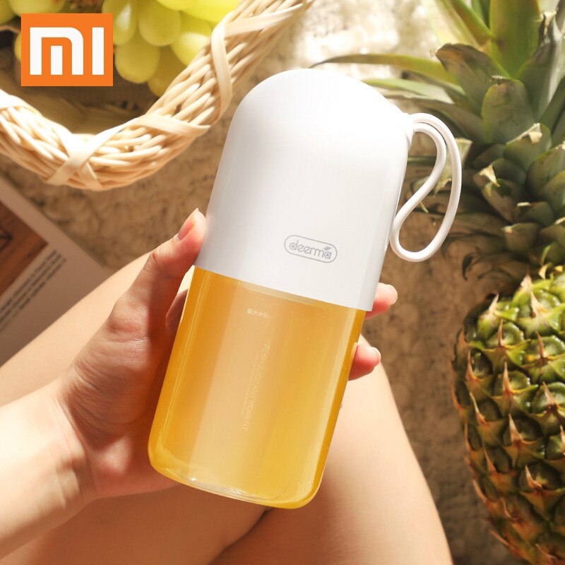 Xiaomi Deerma Portable Electric Juicer Blender 300ml Mini Capsule Shape Powerful Electric Juice Cup For Travel Home